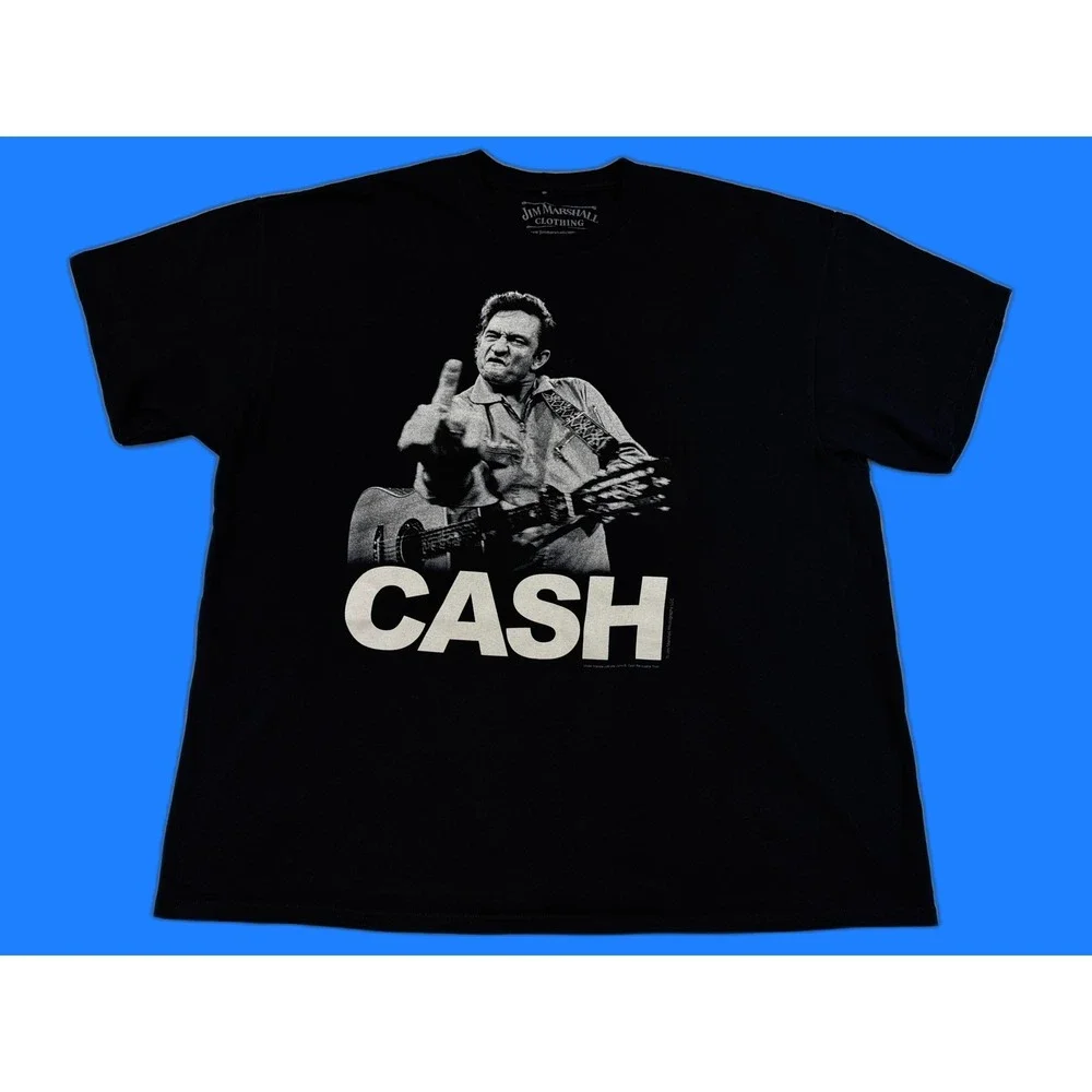 Jim Marshall Clothing Johnny Cash Graphic Tee XXL Black 100% Cotton Grunge